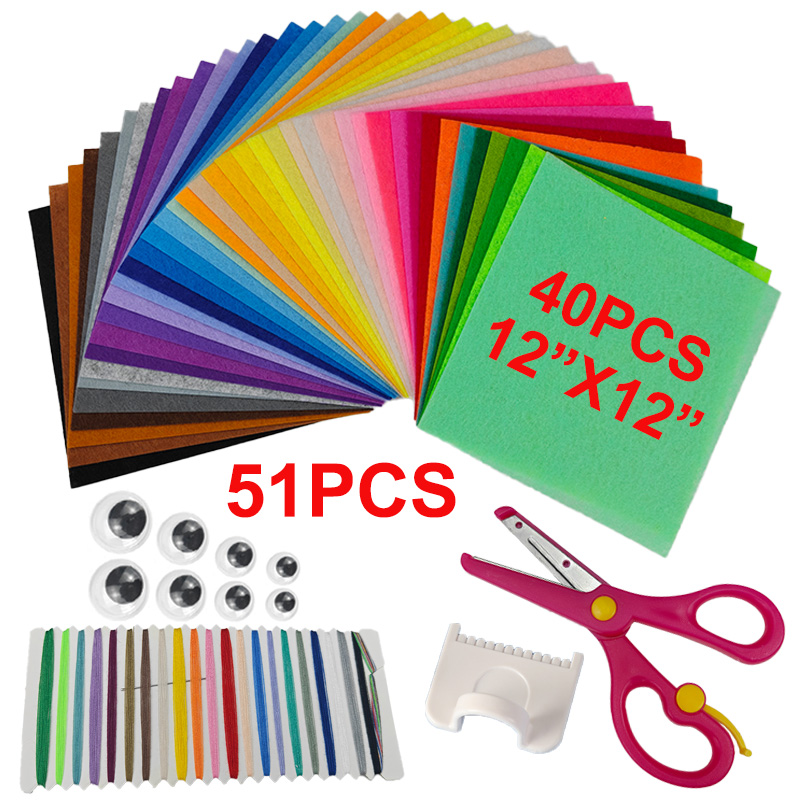 Sewing Thread In Textile - 51 sets doe-het-zelf naaisets, 30x30cm vierkante