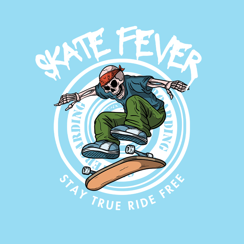Iron On Patch - Cool Skelet Spelen Skateboard Ijzer Op