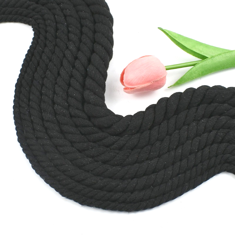 Sewing Thread In Textile - 1-5M 5-20mm Zwart 3 Aanden Gedraaid