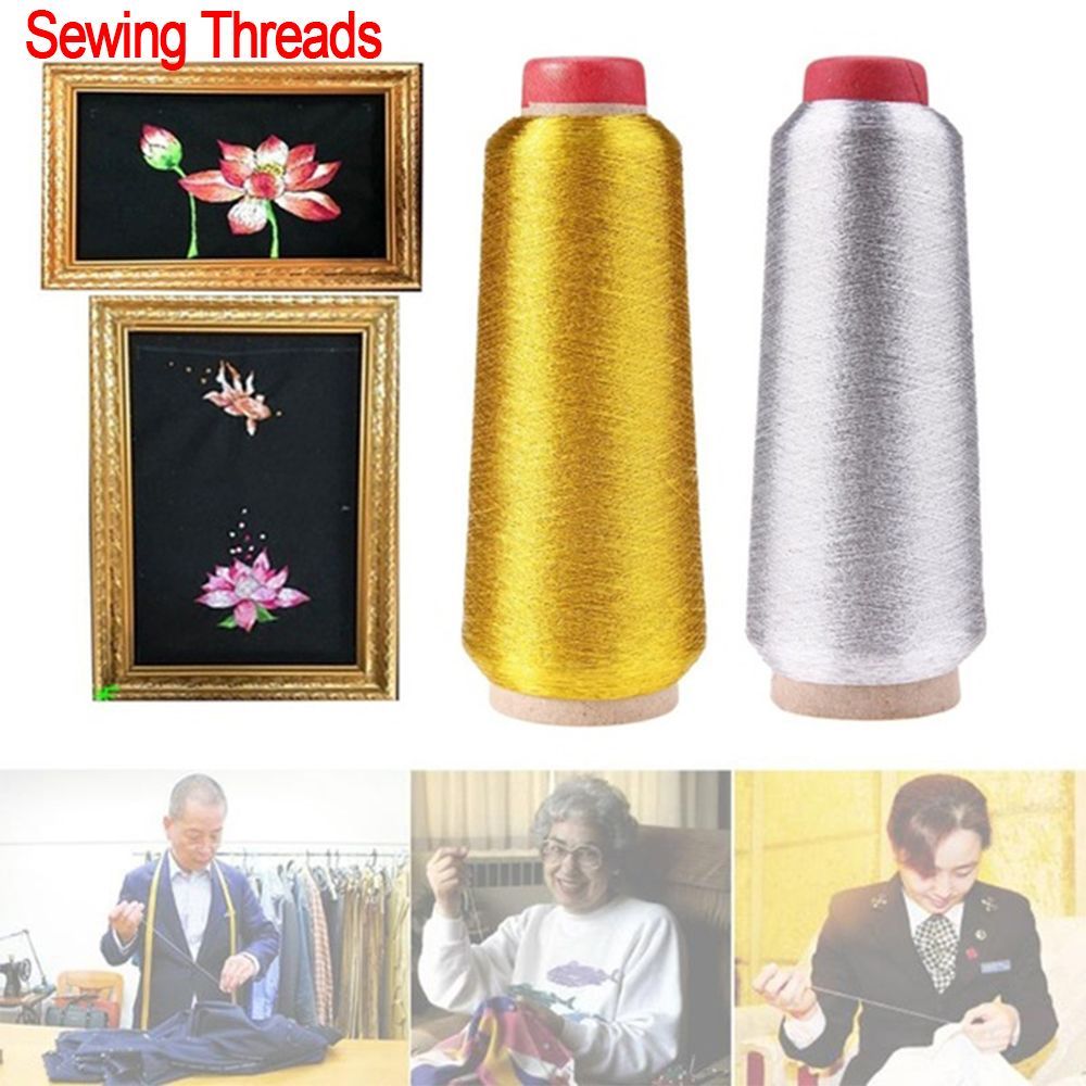 Sewing Thread In Textile - Goud/Zilver Borduurgaren Computer Kruissteek Draad 3000M