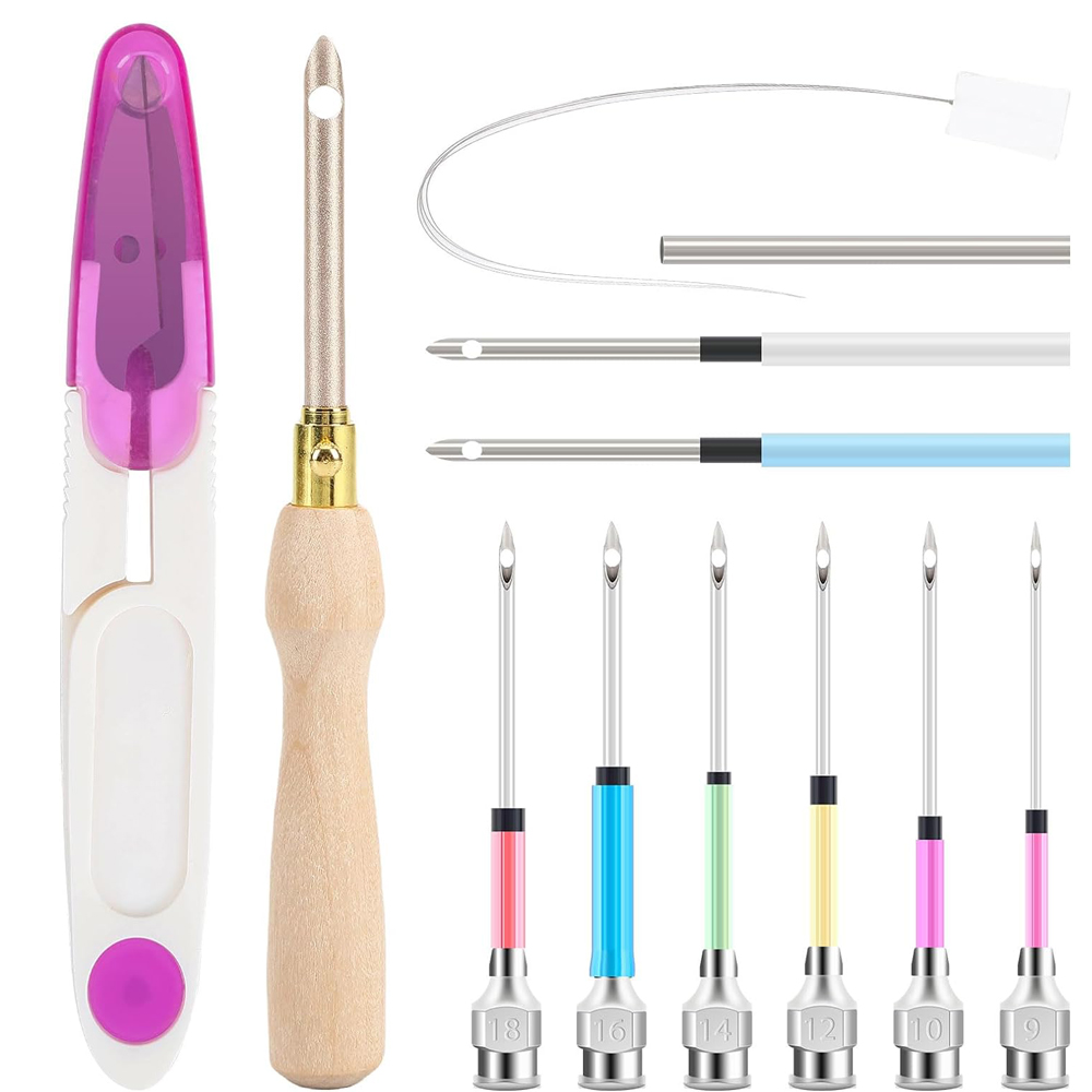 Embroidery Floss Thread - 13 Stuks Punch Naald Kit Verstelbare
