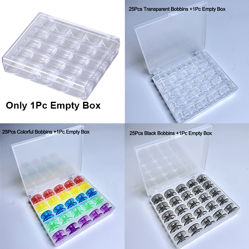 Bobbin Organizer Box - 1 stks 25 spoelen lege spoelen