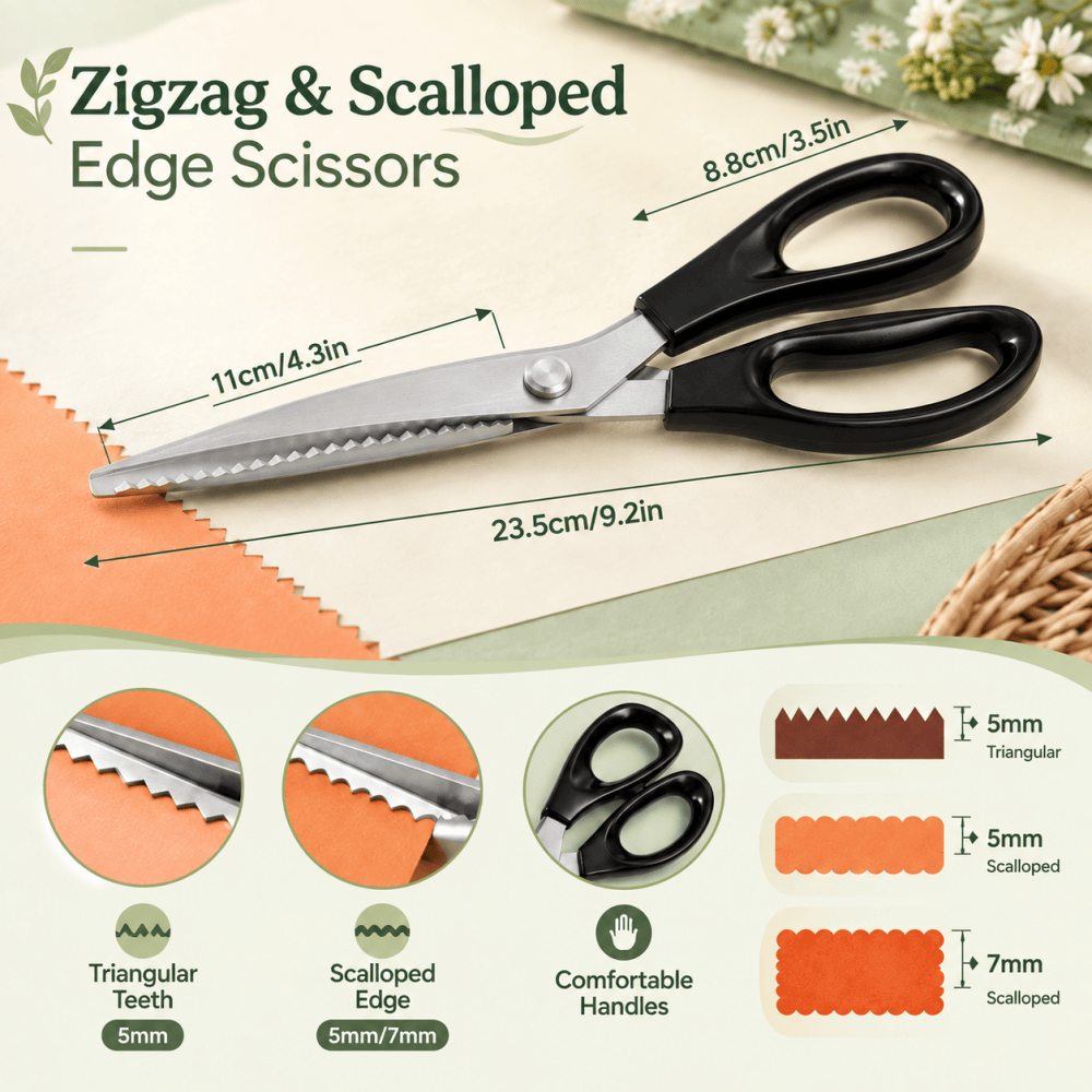 Decoratieve schaar met gekarte - Pinking Shear Blade recensie en prijs