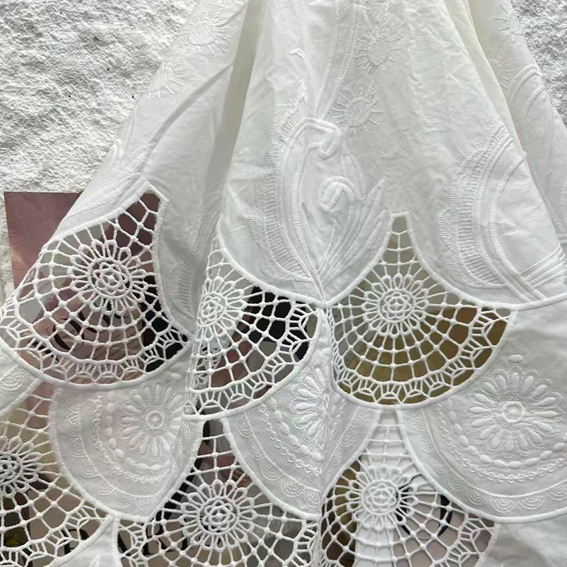 Witte borduurlace met oogjes,  - Sewing Eyelet Fabric recensie en prijs