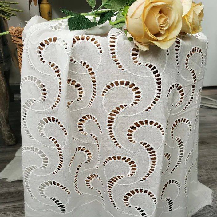 100% katoenen geborduurde uitg - Sewing Eyelet Fabric recensie en prijs