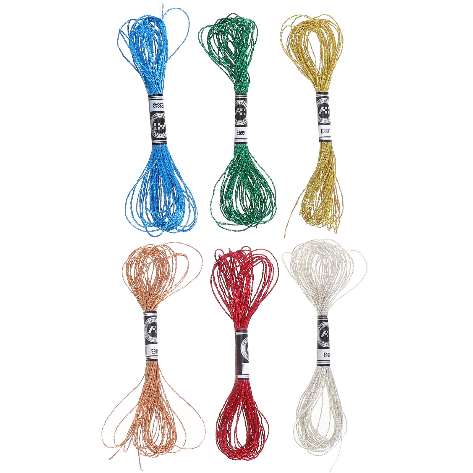 6 stuks luxe metallic borduurw - Embroidery Floss Thread recensie en prijs