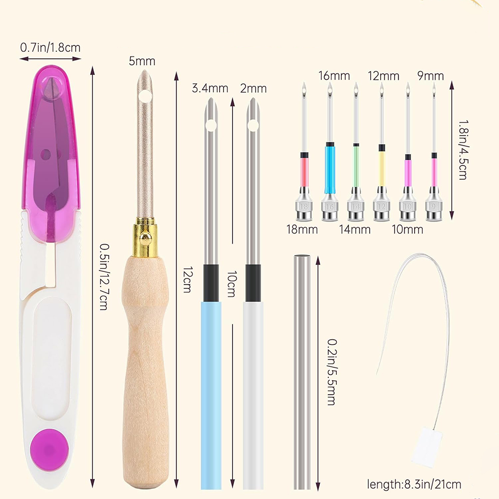 13 Stuks Punch Naald Kit Verst - Embroidery Floss Thread recensie en prijs