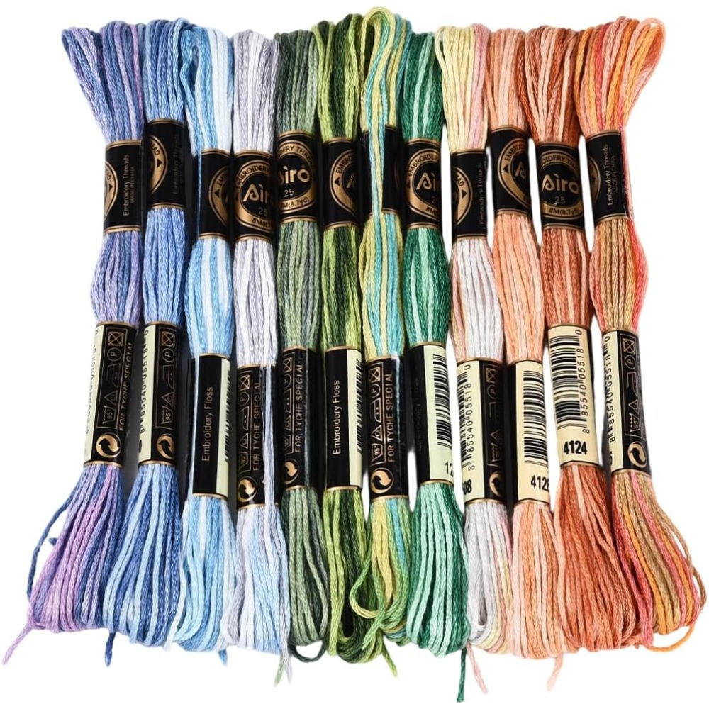 12 klosjes 105 yards kruisstee - Embroidery Floss Thread recensie en prijs