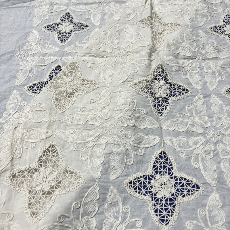 Vlinderkatoenen broderie stof, - Sewing Eyelet Fabric recensie en prijs