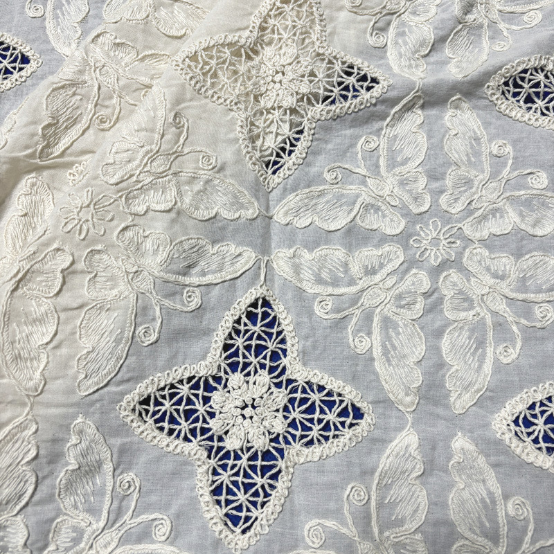 Vlinderkatoenen broderie stof, - Sewing Eyelet Fabric recensie en prijs