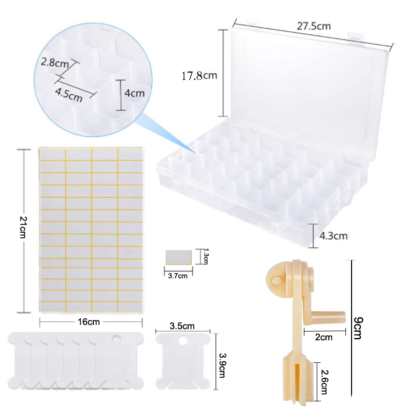 1/50/100/500 st Plastic Kruiss - Bobbin Organizer Box recensie en prijs