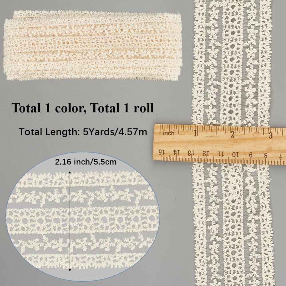 2,2 inch brede vintage katoene - Sewing Eyelet Fabric recensie en prijs